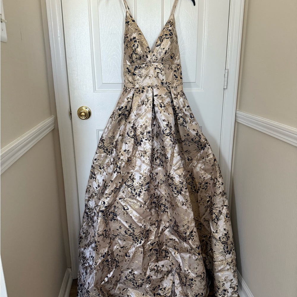 Elegant Floral Evening Gown